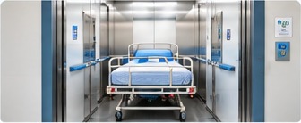 Hospital lift and healthcare environment